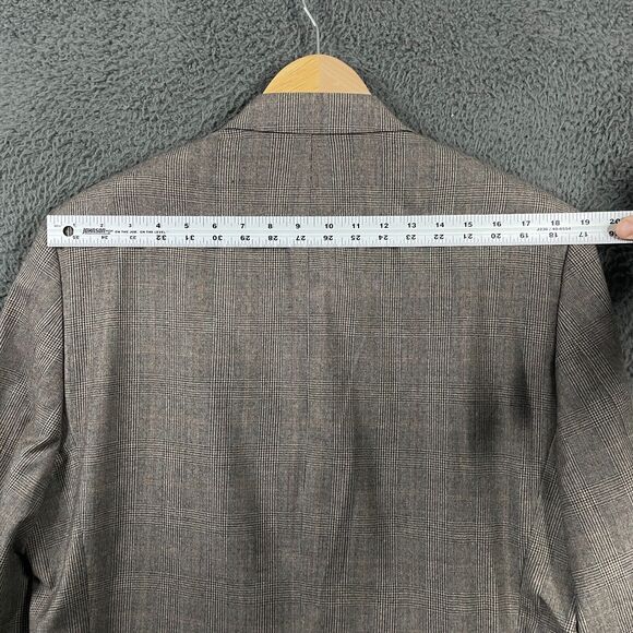 Lauren Ralph Lauren Blazer Mens 44R Brown Plaid Slim Fit Wool Sport Coat Formal - Picture 9 of 11